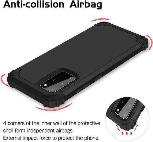 Vista 5 de Funda de teléfono para Samsung Galaxy S20 Plus Glaxay S20+ 5G, cubierta dura, a prueba de golpes, de silicona suave, híbrida, resistente, accesorios