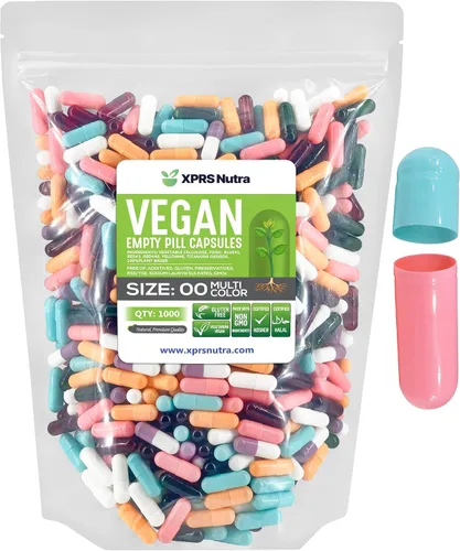 Vista 33 de XPRS Nutra Cápsulas vacías de tamaño 00 – 100 cápsulas veganas vacías – Pastillas vacías vegetarianas – Relleno de cápsulas vegetales DIY