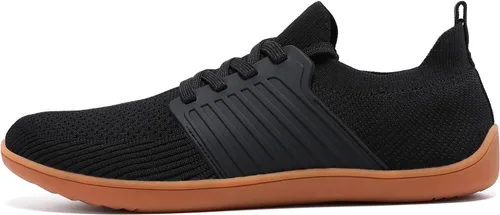 Vista 3 de Aicuih Zapatos de punta ancha para hombre Zapatillas descalzas y minimalistas Suela cero caída