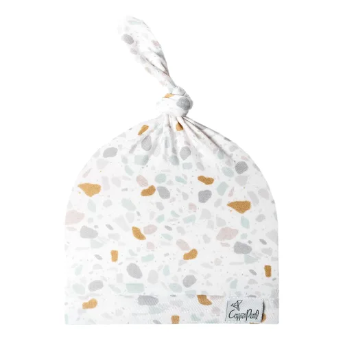 Vista 71 de Copper Pearl Gorro de bebé con nudo superior elástico suave Millie
