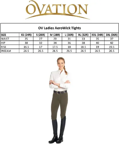 Vista 3 de Ovation Women's Ladies GripTec Knee Patch Tight