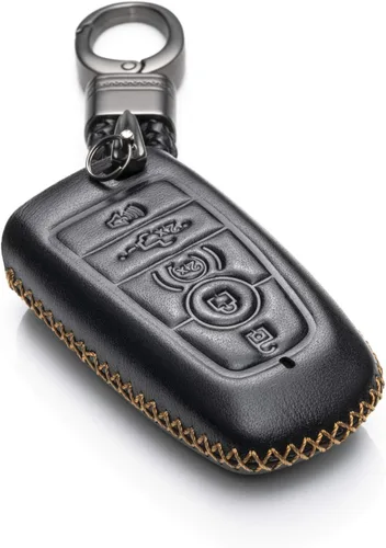 Vista 11 de Vitodeco Funda protectora de cuero para llavero inteligente compatible con Ford (modelos 2018 - 2026), 4 botones, color negro