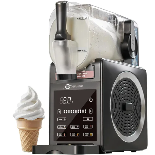 Vista 9 de Máquina de Granizados de 85 oz Fabricadora de Bebidas Congeladas con 6 Programas Preestablecidos, Control Inteligente de Temperatura, Enjuague