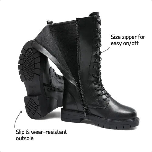 Vista 3 de DREAM PAIRS Botas altas hasta la rodilla para niñas, zapatos de equitación de invierno (niños pequeñosniños grandes)