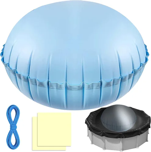 Vista 7 de Almohadas de piscina para piscinas sobre el suelo, almohada de piscina de 4 pies de diámetro resistente, almohada de aire para piscina de 0.4mm