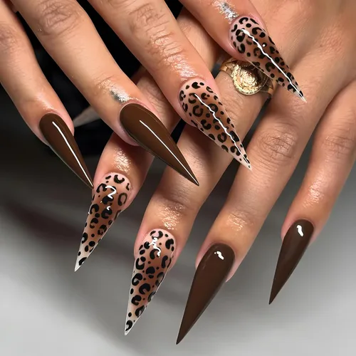 Vista 29 de BABALAL Uñas Postizas Largas de Estilete para Pegar Blancas Uñas Falsas con Punta Francesa Diseño con Pegamento Suministros de Arte 24 Piezas XL