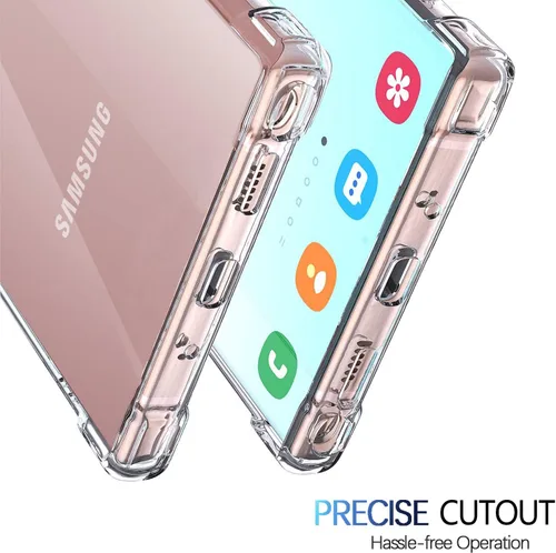 Vista 9 de KIOMY Funda transparente para Samsung Galaxy Note 20 Ultra 5G, diseño híbrido, carcasa trasera de policarbonato duro con marco elevado de TPU