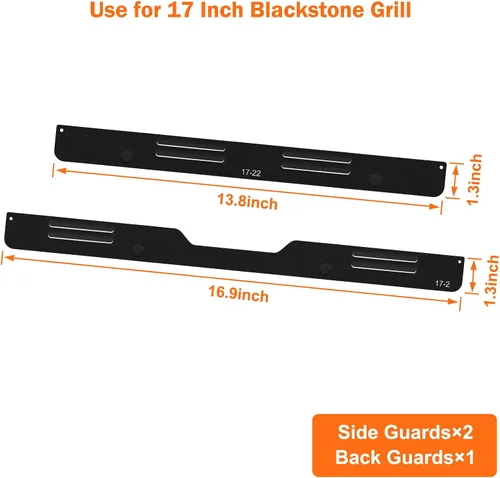 Vista 2 de Protectores de viento para parrilla Blackstone de 17 pulgadas, pantalla magnética de acero inoxidable para parrilla Blackstone, protege el calor