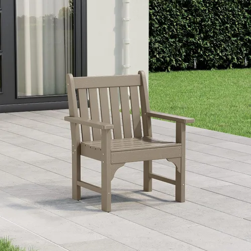 Vista 19 de WestinTrends Malibu Outdoor Patio HDPE Adirondack Silla de comedor para patio, color negro