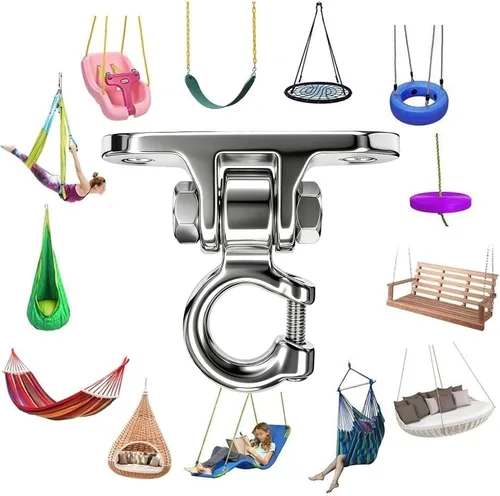 Vista 9 de 2 accesorios para columpios, perchas de columpio resistentes, para patio, porche, columpio, bolsa de arena, soporte de hamaca de yoga, soporte