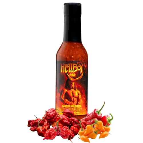 Vista 11 de Hellfire Hot Sauce Paquete de regalo: paquete variado de salsa picante gourmet con 4 sabores aterradores para fiestas o regalos