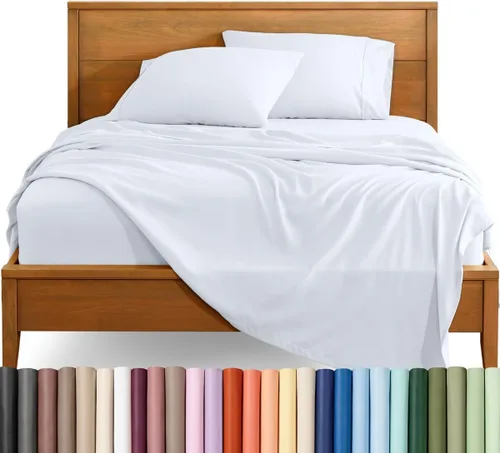 Vista 81 de Bare Home Juego de Sábanas Twin - Sábanas de Cama de Microfibra Ultra-Suave 1800 - Doble Cepillado - Bolsillos Profundos - Ajuste Fácil - Extra