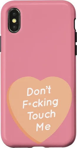 Vista 5 de Don't F Touch Me - Carcasa para iPhone 17, diseño de texto de corazón