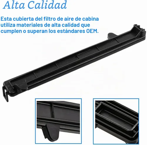 Vista 5 de Placa de cubierta de filtro de aire de cabina, puerta de acceso de filtro de aire acondicionado de cabina compatible con Jeep Cherokee 2014 2015