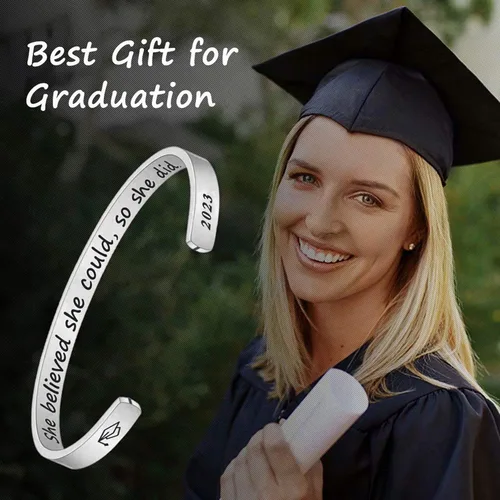 Vista 5 de M MOOHAM - Regalos de graduación para ella, él 2022, pulseras de graduación inspiradoras en clase de 2022, regalos de graduación de la escuela