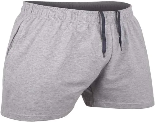 Vista 6 de Muscle Alive Pantalones cortos de correr para hombre con bolsillos, ropa atlética, algodón de rizo francés con 3 o 5 pulgadas