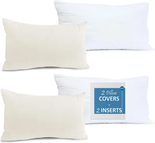 Vista 63 de Nestl Juego de 2 rellenos de almohada con terciopelo suave y sólido, juego de fundas de almohada cuadradas decorativas para sofá, automóvil Azul