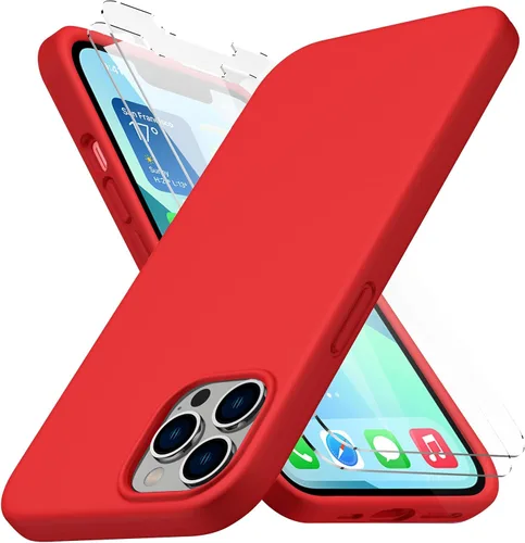 Vista 25 de CellEver Funda de silicona resistente para iPhone 12 y 12 Pro, dos protectores de pantalla de vidrio inastillables, protección militar contra Negro