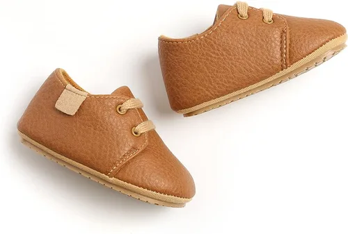 Vista 6 de QWZban Zapatos de bebé para niños y niñas, zapatillas de deporte con suela de goma antideslizante, para cuna de bebé, zapatos de vestir