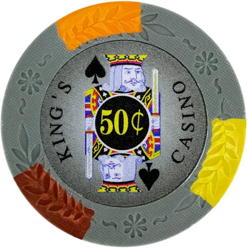 Vista 15 de Brybelly King's Casino Premium - Fichas de póquer de 0.49 oz, compuesto de arcilla pesada – Paquete de 50