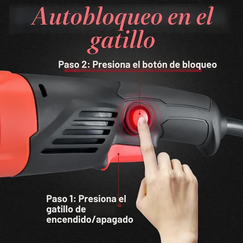 Vista 4 de AOBEN Pulidor rotativo de búfer, 1200 W, 6 pulgadas/7 pulgadas, kit de cera para pulidor de automóvil con 6 velocidades variables de 1000-3500 RPM