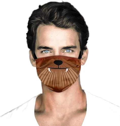 Vista 2 de Men Women's 3Pcs Face Mask Washable Face Mask with Adjustable EarLoops Face Mask Bandana