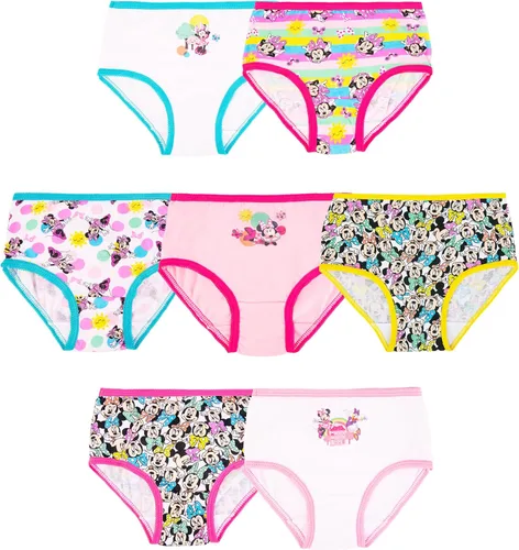Vista 3 de Disney Ropa interior de Minnie Mouse para niña con múltiples opciones de estampado y silueta en tallas 2/3t - 8 Minnie7pk