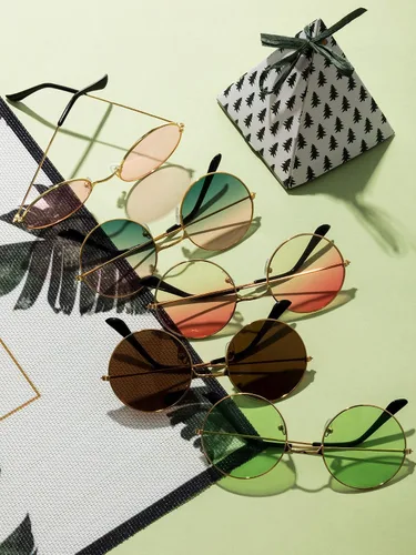 Vista 6 de 28 pares de gafas de sol hippie redondas de colores gafas de discoteca de los años 70 trajes de sol geniales para fiestas de mujeres y hombres