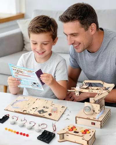 Vista 6 de Kits de brazo robot, robótica para niños de 8 a 12 años, 14 a 16 años, juguetes STEM, proyectos de circuitos de construcción, experimentos