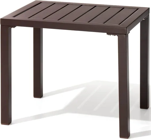 Vista 9 de Crestlive Products Mesa auxiliar al aire libre, mesa auxiliar rectangular de aluminio, mesa de café para patio pequeño para interiores y exteriores
