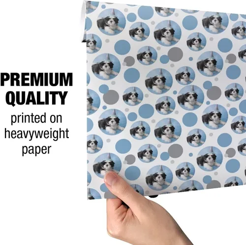 Vista 4 de GRAPHICS & MORE Shih Tzu Dog - Rollo de papel de regalo para fiesta de cumpleaños