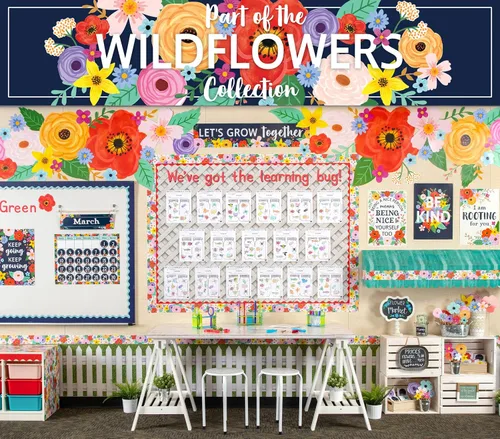Vista 9 de Teacher Created Resources Acentos de flores silvestres - Tamaños surtidos (TCR6595)