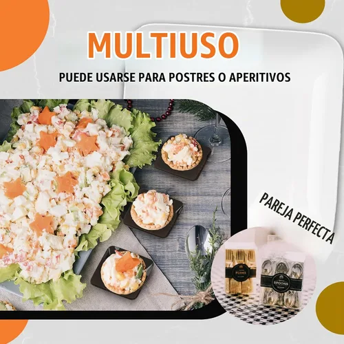 Vista 7 de Exquisite Mini platos de postre pequeños, paquete de 120 platos desechables negros de 2.4 x 2.4 pulgadas, pequeños de plástico sin BPA para bodas