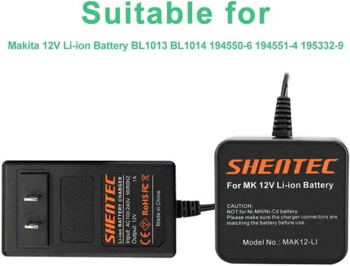 Vista 4 de Shentec Paquete de 2 baterías de iones de litio de 10.8 V 3.0 Ah compatibles con Makita BL1013 BL1014 194550-6 194551-4 195332-9