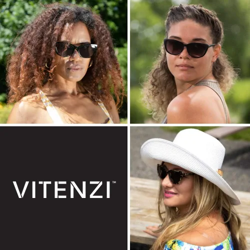 Vista 6 de VITENZI Gafas de sol con lectores para mujer, lentes de sol de lectura tintadas, Gela