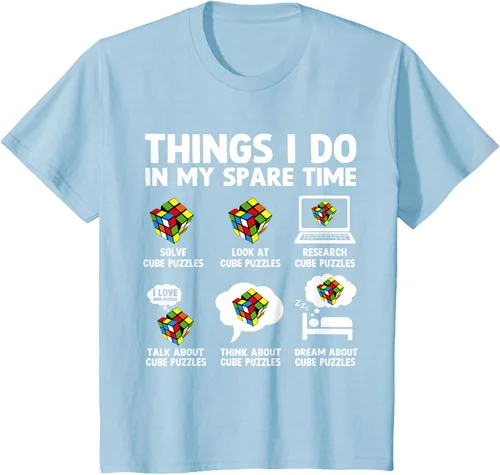 Vista 13 de Things I Do in My Spare Time Cube Puzzle Speed Cubing Camiseta