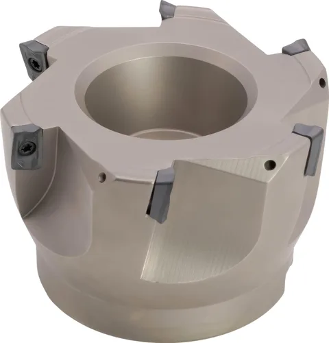 Vista 4 de Molino de cara indexable de 90° de 2" (Shell), para fresado de hombro cuadrado, diámetro del orificio del eje de 1", 4 flautas, con 4 piezas