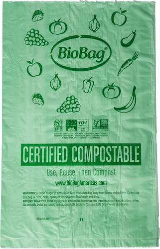 Vista 2 de BioBag Bolsas compostables verdes de 11 x 17 pulgadas, caja de 3200 bolsas (fabricadas en Estados Unidos)