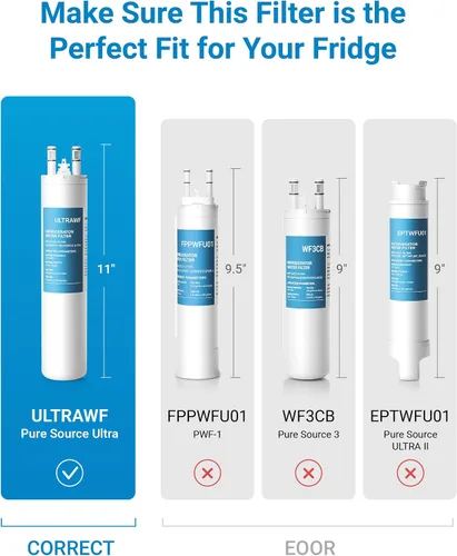 Vista 2 de ULTRAWF - Filtro de agua de repuesto, compatible con Pure Source Ultra, Kenmore 9999, 469999, 46-9999, A0094E28261, paquete de 3