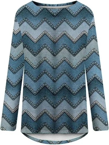 Vista 3 de Trajes de otoño para mujer, estampado de manga larga, cuello redondo, a la moda, linda, sudaderas ligeras