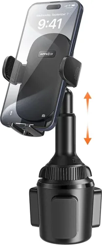 Vista 9 de APPS2Car Soporte universal para teléfono para auto, brazo largo de extensión rápida, giro de 360°, ajustable para iPhone, Samsung, Google y todos
