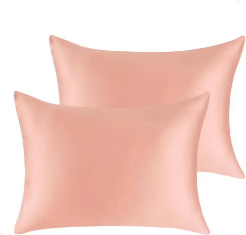 Vista 27 de Protectores/Fundas de Almohada de Algodón Tamaño Estándar con Cremallera Paquete de 2 Color Gris, Protectores de Almohada de Cama Refrescantes