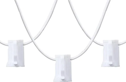 Vista 7 de Cadena de luces de Navidad C9 de 25 pies, enchufes de luz E17 con separación de 12 pulgadas, juego de cadena de luces C9 blanco para decoración