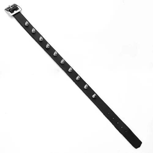 Vista 6 de Jovivi Cool Gothic genuino Emo O-Ring Spike Remaches Punk collar ajustable