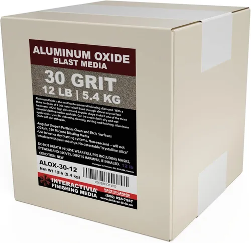 Vista 18 de Óxido de Aluminio #16 – 12 LBS – Medio de Chorro de Arena Premium Grueso de Larga Duración, Arena para Chorreadora de Alta Fuerza Abrasiva
