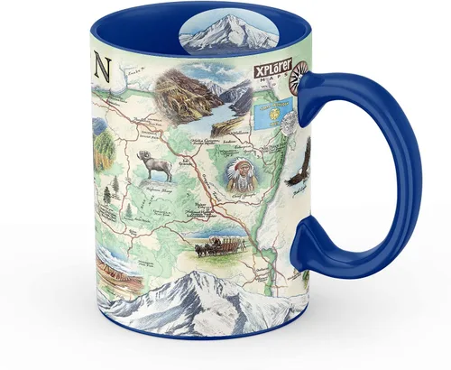 Vista 28 de Taza de cerámica con mapa de 1000 islas de Xplorer Maps (16oz) – Taza de café libre de BPA para bebidas frías y calientes – Perfecta para oficina
