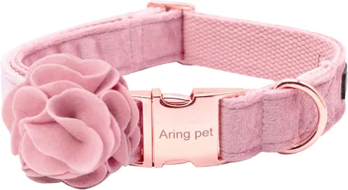 Vista 26 de ARING PET Collar de perro con corbatín, collares de terciopelo para perros con corbatín extraíble, collar de lazo ajustable para perros hembras