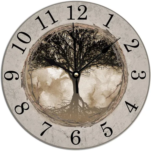 Vista 10 de ArogGeld Reloj de pared de Halloween para dormitorio, cuervo negro, vintage