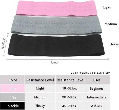 Vista 6 de NC Banda De Fitness Elástica, Banda De Resistencia De Gimnasio, Expansor De Cadera, Banda De Goma De Yoga Antideslizante, Anillo De Entrenamiento