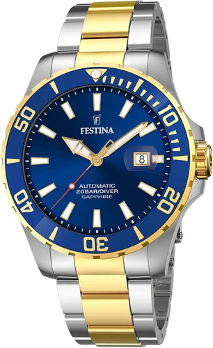 Vista 12 de Festina Reloj automático para hombre, correa de acero inoxidable Black